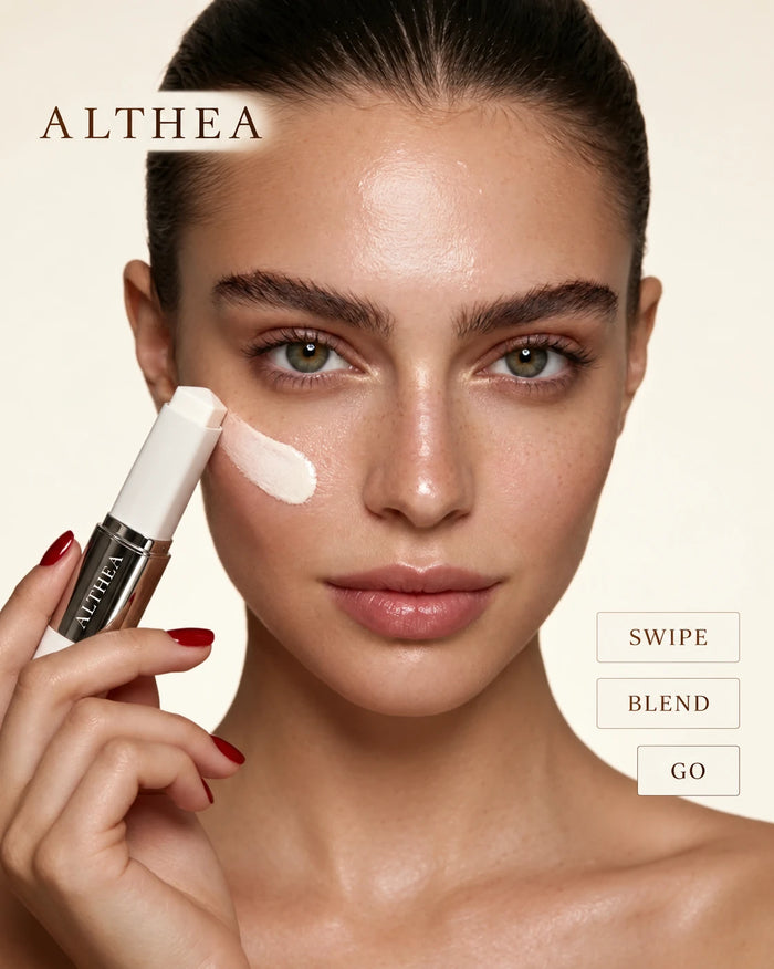 Model applying Althea True Tone Stick