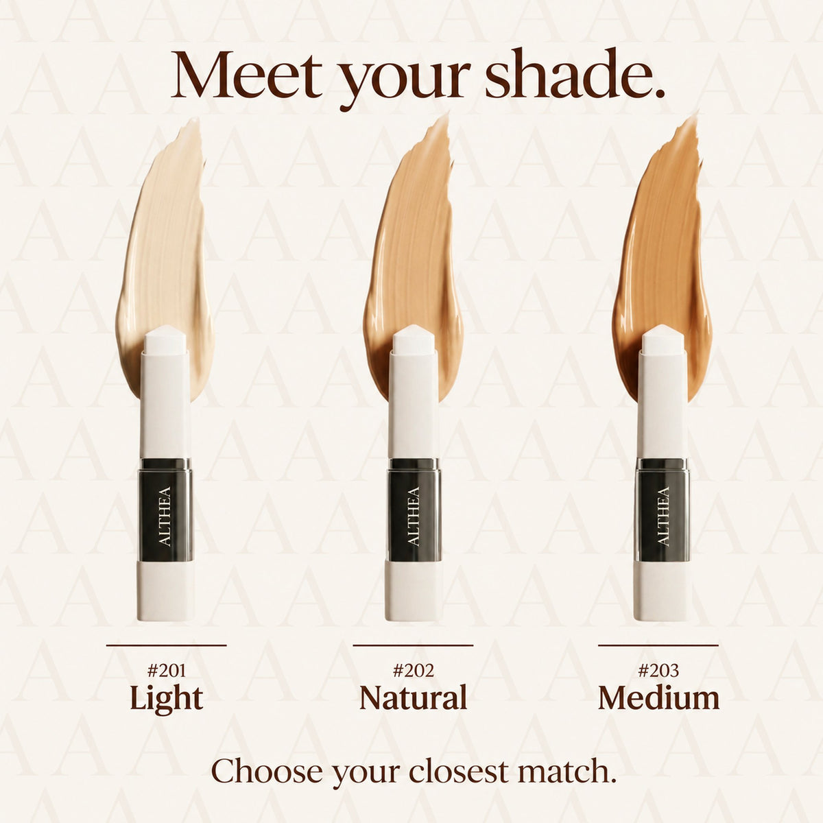 Althea shades Light, Natural and Medium